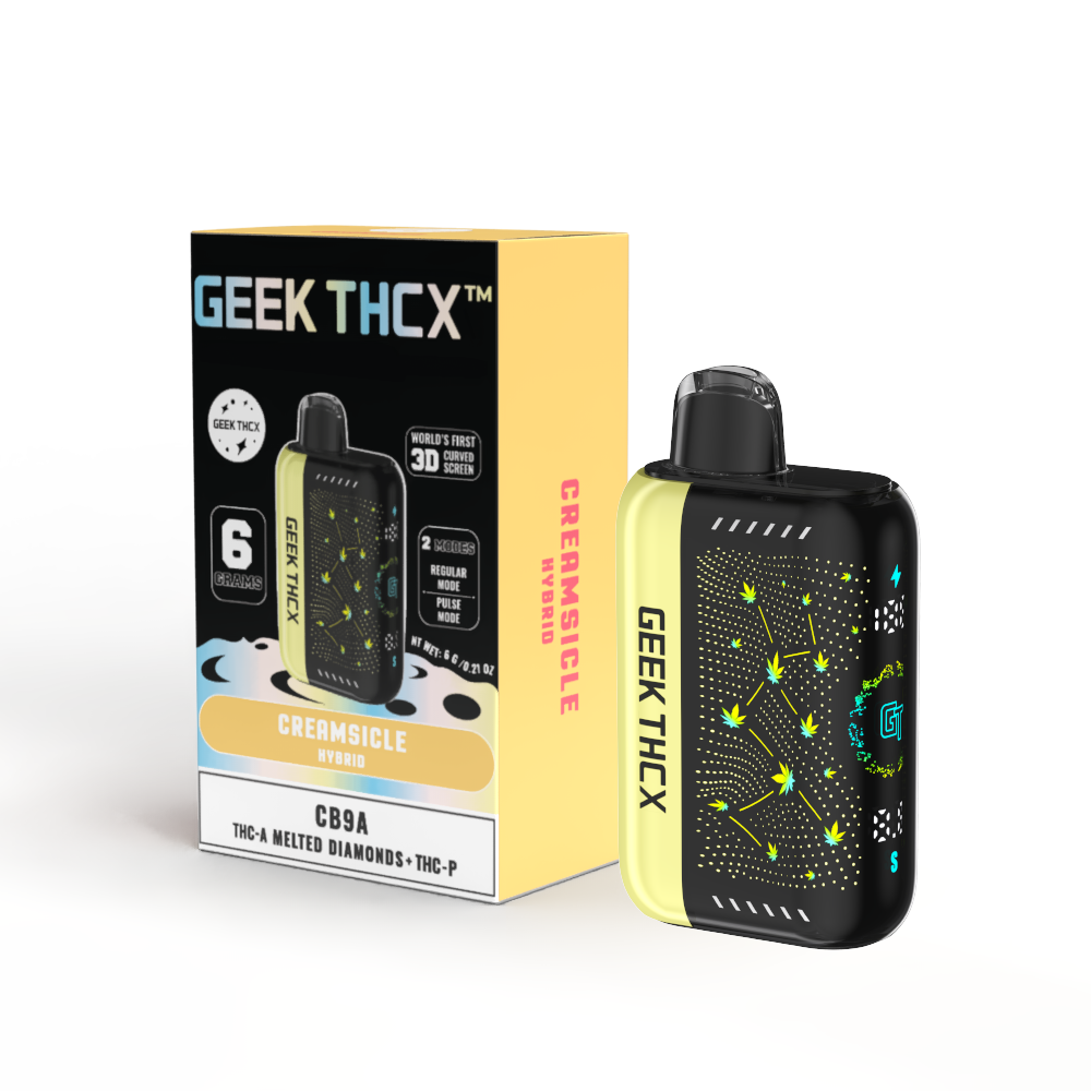 Creamsicle 6 Grams CB9A + THC-A Melted Diamonds + THC-P Curve Screen Disposable Vape Hybrid